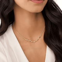 سلسال ارماني ذهبي بالكرستالات