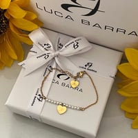 اسواره ذهبيه بالقلب و اللولو من براند LUCA BARRA