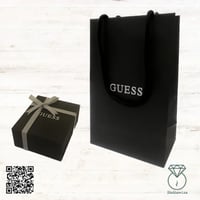 اسواره رجالي أبيض مع فضي من براند Guess