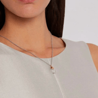 سلسال فضه بالكرستال من براند Armani