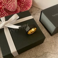 خاتم رجالي أسود مع ذهبي من براند Brosway