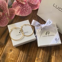 حلق ذهبي كبير من براند LUCA BARRA