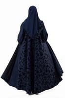 عباية شتوية بتدخيلات جاكار برسم فاينل من الامام وا...