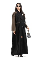 عباية غيم بليزر انيق مزين بورد الفاونيا ع الياقة