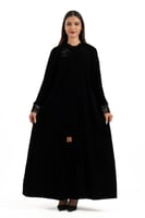 عباية دارين مخمل اسود مطرز