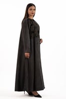 عباية عبير شامواة باللون الزيتي