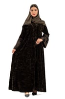 عباية أفنان باللون الزيتي الداكن