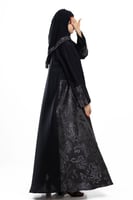 عباية رمسة بتدخيلة قماش جاكار هندي