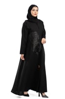 عباية الورود اللماعه بتطريز ورود