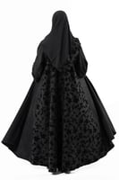 عباية شتوية بتدخيلات جاكار برسم فاينل من الامام وا...