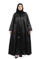 عباية رقة بتطريز وردة مع كرستال