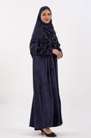 عباية نسمة بقماش شموة كحلي