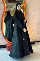 عباية بقماش جاكار خلية