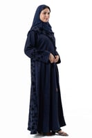 عباية شتوية بتدخيلات جاكار برسم فاينل من الامام وا...