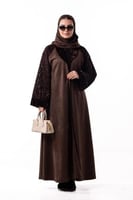 عباية داليا الشتوية باللون البني
