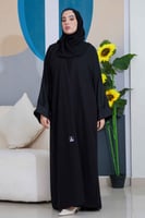 عباية كلاسيك بتدخيلات قماش جاكار ع اليد