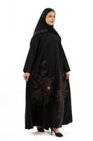 عباية عفاف عباية عفاف بتطريز بني ناعم