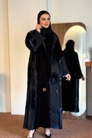 عباية غلا بقماش مخمل كحلي