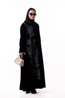 عباية غيمة بمخمل شتوي