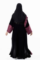 عباية شتوية بتدخيلات قماش الكشميري على اليدين والأ...