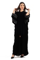 عباية مرام مخمل اسود بورد وترتر