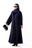 عباية داليا الشتوية باللون الكحلي