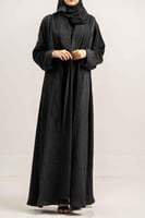 عباية كريب كوبرا فيتنامي كلوش بتدخيلات قماش جاكار