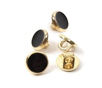 ازرار معدنية ذهبي/أسود 18mm