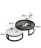 طاولات القهوة الحد الأدنى مع مجموعة طاولة التعشيش...