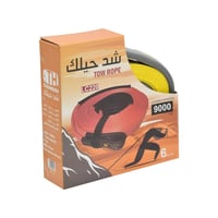 حبل سحب سيارات وشاحنات بلون أصفر 6 متر بقوة تحمل 9...