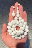 دومنه ابيض 13ملي ستات حزوز(اللون ابيض ثلجي )