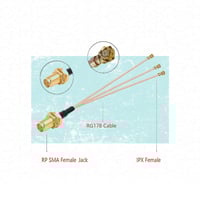SMA Female to 3 IPEX Splitter RG178