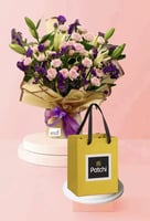 لمسة من السحر والبساط | باقة وردمع شوكلاتة فيريرو...