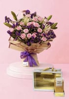 لمسة من السحر والبساط | باقة وردمع شوكلاتة فيريرو...