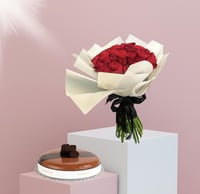 باقة ورد حمراء فاخرة - 30 وردة للتعبير عن الحب مع...