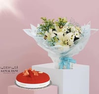 أناقة أبدية باقة ليلية بيضاء كعكةاني وداني الصغيرة