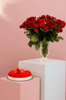 ورود حمراء وكيكة اني داني كيكة الصغيرة