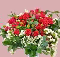 تقدير زهري/ فازه زجاجية ورودصغيرة