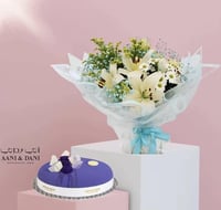 أناقة أبدية باقة ليلية بيضاء كعكةاني وداني الصغيرة