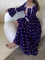 جلابية شالكي اصفر-ازرق