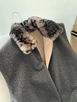 سديري رجالي سنقل فيس قلاب صوف لون فيراني بيج