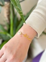 اسواره بالاسم مع ورده صدف طبيعي