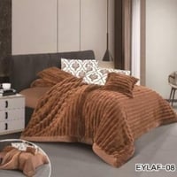 مفرش إيلاف مخمل مقلم شتوي ثقيل نفرين
