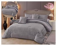 مفرش جي جي شتوي - لون رصاصي