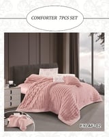 مفرش إيلاف مخمل مقلم شتوي ثقيل نفر ونص