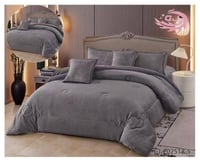 مفرش جي جي شتوي - لون رمادي