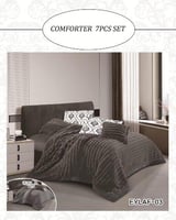 مفرش إيلاف مخمل مقلم شتوي ثقيل نفرين