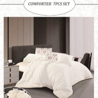 مفرش إيلاف مخمل مقلم شتوي ثقيل نفر ونص