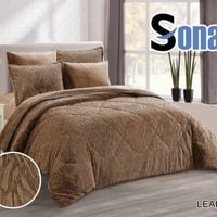 مفرش SONA شتوي فرو - لون بني