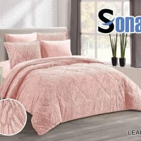 مفرش SONA شتوي فرو - لون وردي